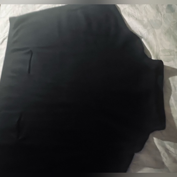 🆕 Alya Mock Neck Sleeveless Cape Sweater Poncho w/ Front Pockets in Black | S/M - Picture 3 of 8